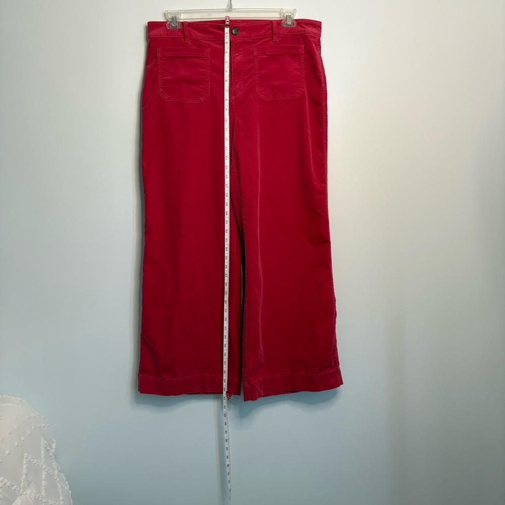 LOFT Palmer wide leg, bright pink, corduroy, sz 14 pant - Picture 8 of 13